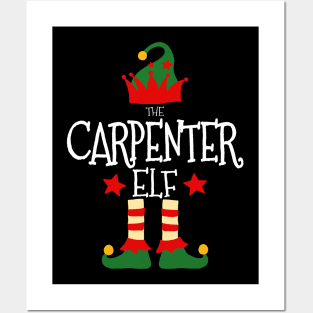 Carpenter Elf Matching Family Group Christmas Party Pajamas Posters and Art